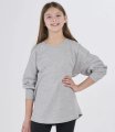 Boxercraft Kids Pom Pom Long Sleeve T-Shirt in Oxford Heather