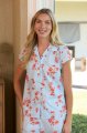 The Cat's Pajamas Women's Rosalie Luxe Pima Cotton Capri Pajama Set