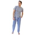 Sant + Abel Men's Hepburn Gingham Navy Cotton Pajama Pants