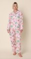 The Cat's Pajamas Women's California Christmas Flannel Classic Pajama Set