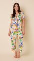 The Cat's Pajamas Women's Moroccan Magic Pima Knit Cotton Capri Pajama Set