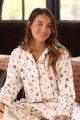 The Cat's Pajamas Women's A Very Vintage Christmas Pima Knit Cotton Classic Pajama Set