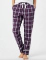Boxercraft Women's Purple/White Plaid Flannel Cuffed Pajama Pant
