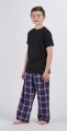 Boxercraft Kids Unisex Purple/White Plaid Poly Flannel Lounge Pant