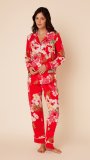 The Cat's Pajamas Women's Holiday Hibiscus Pima Knit Classic Pajama Set