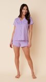 The Cat's Pajamas Women's Lilac Pima Knit Short Set