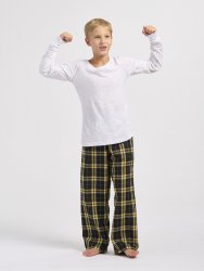 Boxercraft kids Black/Gold Plaid Poly Flannel Lounge Pant