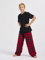 Boxercraft kids Red/Black Buffalo Plaid Poly Flannel Lounge Pant