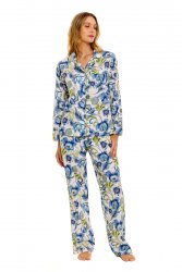 The Lazy Poet Women's Emma Green Medusa Classic Long Sleeve Cotton Pajama Set