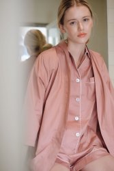 PJ Confidential Women's Zoe Cotton Robe in Rose