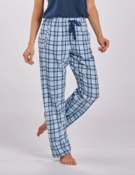 Boxercraft Women's Haley Heritage Carolina Blue Plaid Flannel Pajama Pant