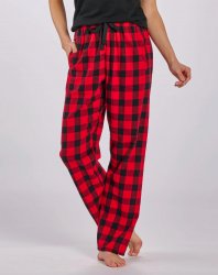 Boxercraft Women's Haley Red/Black Buffalo Plaid Flannel Pajama Pant