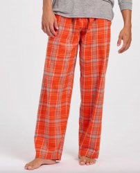 Boxercraft Men's Harley Burnt Orange Kingston Plaid Flannel Pajama Pant