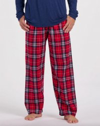 Boxercraft Men's Harley Navy/Red Plaid Flannel Pajama Pant