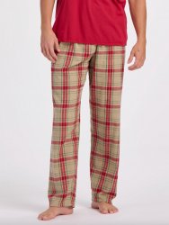 Boxercraft Men's Harley Reindeer Plaid Flannel Pajama Pant