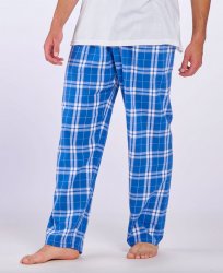 Boxercraft Men's Harley Royal/Silver Plaid Flannel Pajama Pant