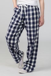Boxercraft Navy and Natural Buffalo Plaid Unisex Flannel Pajama Pant