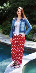 Boxercraft Women's Flannel VIP Red Polka Dot Flannel Pajama Pant