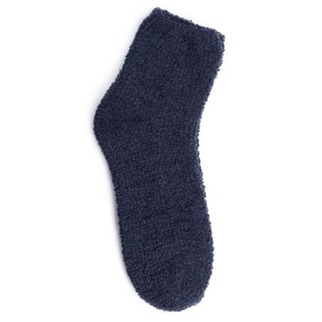 Kashwere Plush Chenille Lounging Sock in Navy
