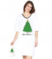 Emerson Street "Merry Christmas" Cotton Nightshirt in a Bag