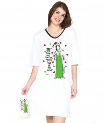 Emerson Street "Forget the Milk and Cookies..." Cotton Nightshirt in a Bag