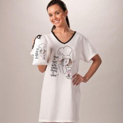 Emerson Street "Wine...It Goes With Everything I Wear!" Cotton Nightshirt in A Bag