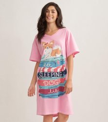Little Blue House by Hatley Let Sleeping Dogs Lie Cotton Sleepshirt in Pink