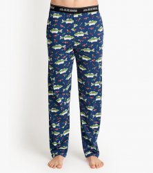 Little Blue House by Hatley Men's Gone Fishing Cotton Jersey Pajama Pant