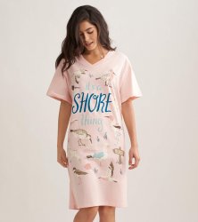 Little Blue House by Hatley Shore Thing Cotton Sleepshirt in Pink