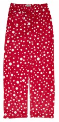 Little Blue House by Hatley Women's Snowballs Fuzzy Fleece Pajama Pant in Red