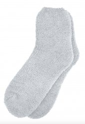 Kashwére Plush Chenille Lounging Sock in Ice Blue