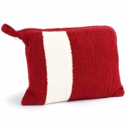 Kashwére Ruby Red/Crème Travel Blanket