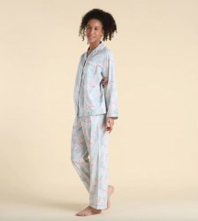Mahogany Women's She Saw Sea Shells Classic Cotton Pajama Set