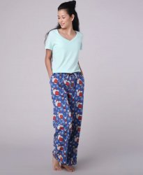 Mahogany Women's Snow Buddies Flannel Pajama Pant in a Bag