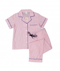 PJ Confidential Women's Camilla Cotton Short Sleeve Classic Pajama in Pink Gingham