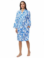 The Cat's Pajamas Women's Chrysantheme Pima Knit Kimono Robe