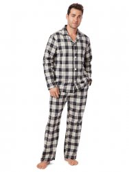 The Cat's Pajamas Men's Denmark Pima Flannel Classic Pajama Set