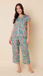 The Cat's Pajamas Women's Ami Voile Capri Pajama Set