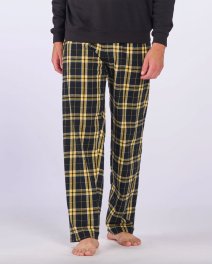 Boxercraft Men's Harley Black/Gold Plaid Flannel Pajama Pant