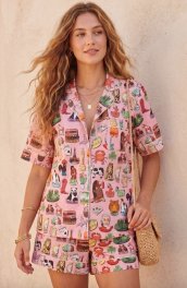 Karen Mabon Fridge Magnets Organic Cotton Short Pajama Set