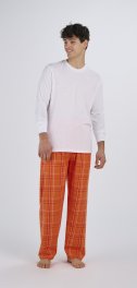 Boxercraft Men's Harley Carnegie Orange Plaid Flannel Pajama Pant