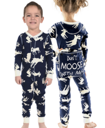 Lazy One Kids Unisex Classic Moose FlapJack in Navy