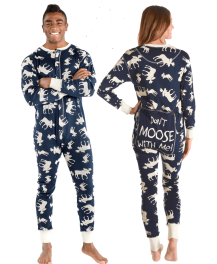 Lazy One Adult Unisex Classic Moose FlapJack in Navy
