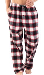 Lazy One Men's Black Plaid Flannel Pajama Pant