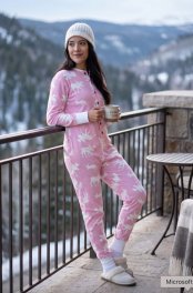 Lazy One Adult Unisex Classic Moose FlapJack in Pink