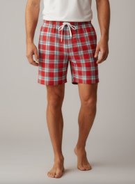 Boxercraft Adult Red McIntosh Unisex Flannel Plaid Oversized Lounge Short
