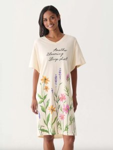 Little Blue House by Hatley Another Blooming Sleepshirt in Natural