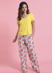 Mahogany Women's Ashley Blue Cotton Pajama Pant in a Bag