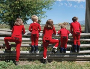 Lazy One Kids Unisex Red Bear Bottom FlapJack