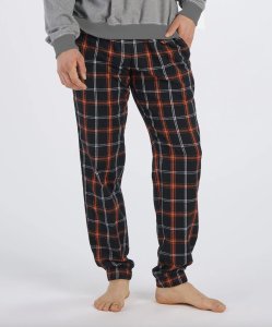 Boxercraft Adult Black/Orange Plaid Flannel Jogger
